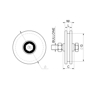 RUOTA 1 CUSCINETTO GOLA H