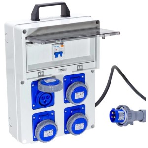 QUADRO 4 PRESE 220V 16A 2P+T