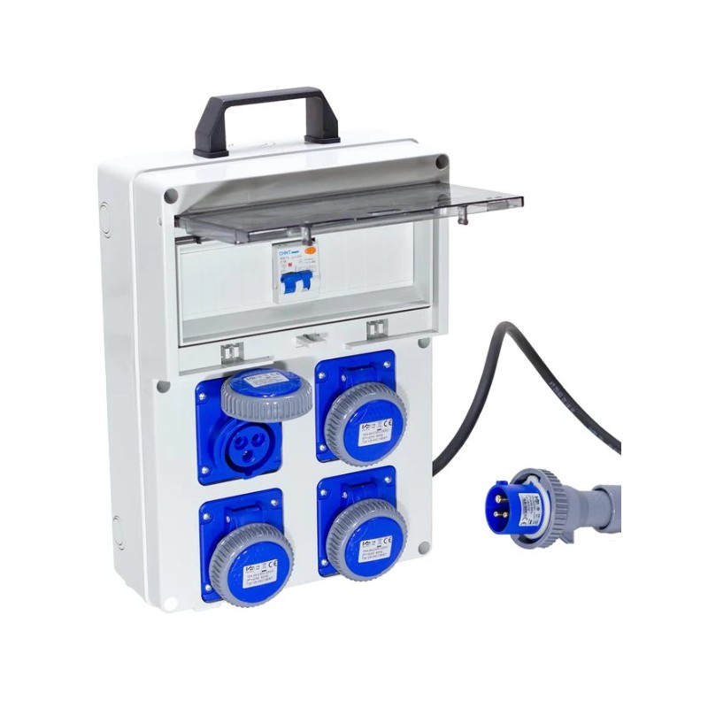 QUADRO 4 PRESE 220V 16A 2P+T