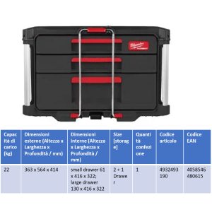CASSETTIERA PORTAUTENSILI CASSETTI
