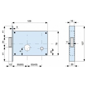 SERRATURA INFILARE MG 313650 CIL Ø26