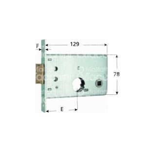 SERRATURA INFILARE PER FASCIA MG313552 CIL. Ø 22 