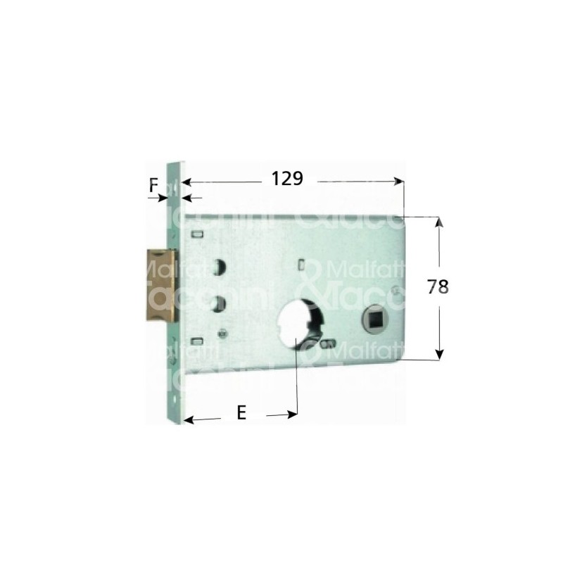SERRATURA INFILARE PER FASCIA MG313552 CIL. Ø 22 