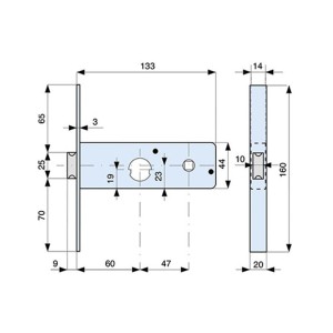 SERRATURA INFILARE CON MANDATA MG 801602