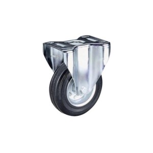 RUOTA FISSA GOMMA NERA EFBS