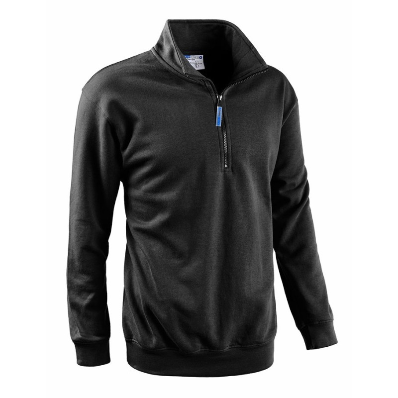 Felpa Smash mezza zip nera