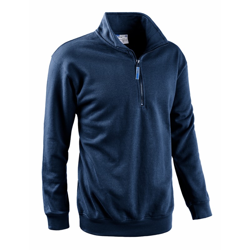 FELPA SMASH MEZZA ZIP BLU NAVY ART.50200B