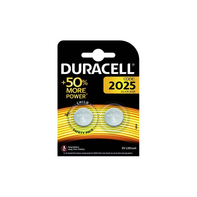 PILE DURACELL SPECIAL BOTTONE AL LITIO 3V CR2025