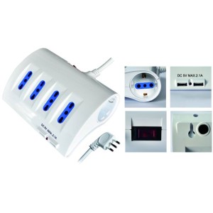 MULTIPRESE 8 PRESE VIGOR - INTERRUTTORE SPINA 16A