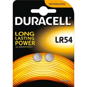PILE DURACELL ALKALIN 1,5 V 2 PZ lr 54