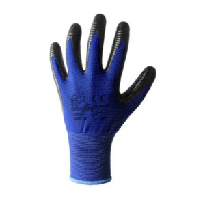 GUANTO SPALM NITRILE RIGATO BLU NERO 