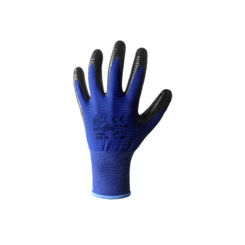 GUANTO SPALM NITRILE RIGATO BLU NERO 