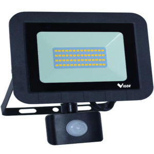 PROIETTORI LED VIGOR LUMY-50S NERO CON SENSORE