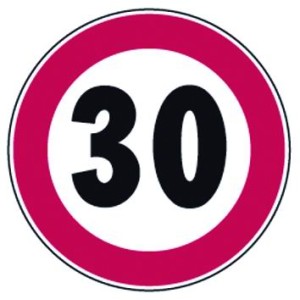 SEGNALI STRADALI DIVIETO LIMITE VEL 30 KM|H 