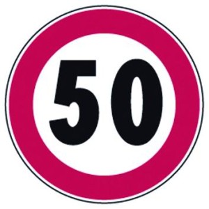 SEGNALI STRADALI DIVIETO LIMITE VEL 50 KM|H 