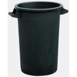 BIDONI IMMONDIZ.PLASTICA NERO SENZA COPERCHIO 120L