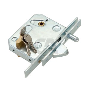 SERRATURA A GANCIO C/CONTROPIASTRA C/CILINDRO ZINC